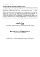 Appendix A in relation to the Proposed Change of Auditor of Mapletree Logistics Trust